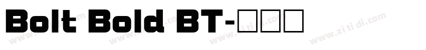 Bolt Bold BT字体转换